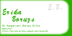 erika boruzs business card